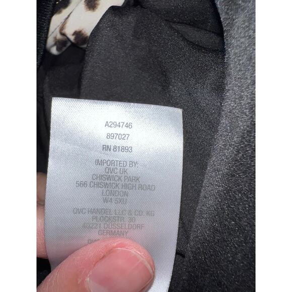 Susan Graver Large Leopard BOMBER JACKET Animal Print Sporty Coat QVC 14 16 NEW - Picture 11 of 11